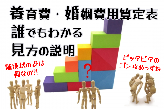 養育費と婚姻費用算定表の見方